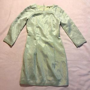 mad men joan green dress Designer Criss-Cross Chocker Dress (Rachel Roy) – Peek at Boutique main image 0